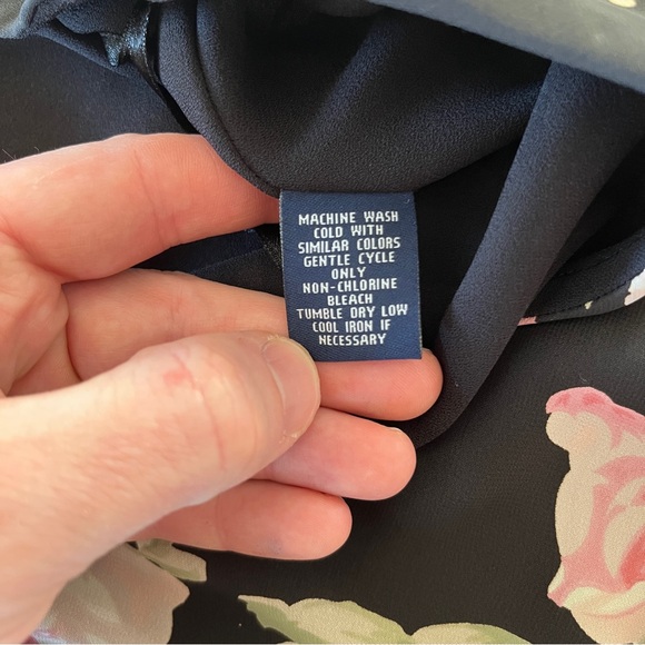 Chaps Pink Floral Midi Skirt with Ruffles Women’s Size 10 - Picture 9 of 10